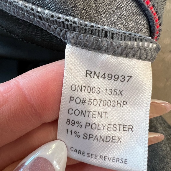 Tail leggings. Black with multi-colored stripes down the side. Size L. - Picture 8 of 10